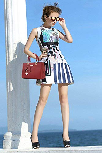 URAQT Womens Handbags, New Top Handle Bag, PU Leather Ladies Shoulder Bag Messenger Bag with Exquisite Metal Pendant, Fashion Tote Bag for Casual & Work, Mother's Day Gift