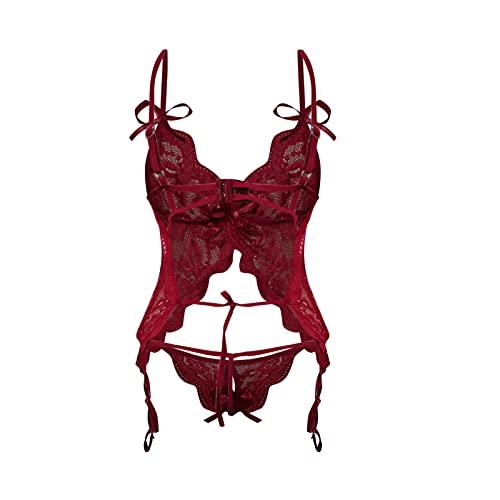 AMhomely Sexy Lingerie for Women Naughty Erotic Outfits Women Elegant Sexy Lingerie Lace Gauze Underwear Bodysuit Suit Slutty Underwears Nightwear Sets for Ladies