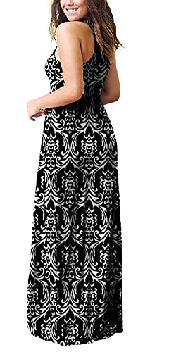 PCEAIIH Women's Maxi Dress Casual Deep V Short Sleeve Floral Ladies Wrap Long Dress with Pockets