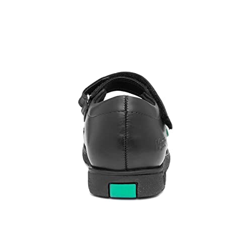 Kickers Fragma Girls Black Leather School Shoe
