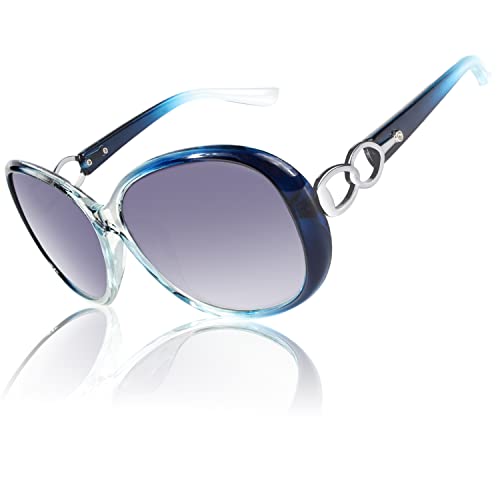 CGID Sunglasses Womens Ladies Polarised Retro Designer Sun Glasses Brown Big Frame Oversized Shades UV Protection Goggles
