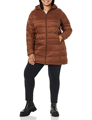 Amazon Essentials Women's Lightweight Water-Resistant Hooded Puffer Coat