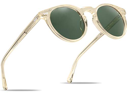 CARFIA Polarised Womens Sunglasses Vintage UV400 Protection Acetate Frame