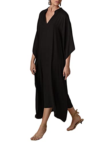 Bsubseach Swimsuit Cover Up for Swimwear Women Kaftan Dresses Summer Caftan with Drawstring