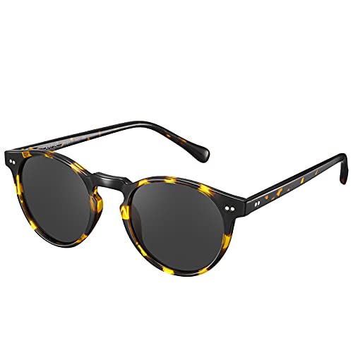 CARFIA Polarised Womens Sunglasses Vintage UV400 Protection Acetate Frame