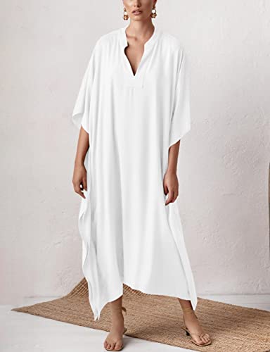 Bsubseach Swimsuit Cover Up for Swimwear Women Kaftan Dresses Summer Caftan with Drawstring