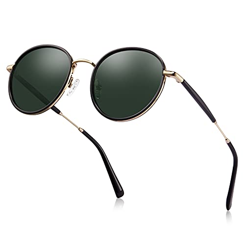 CARFIA Polarised Womens Sunglasses Vintage UV400 Protection Acetate Frame