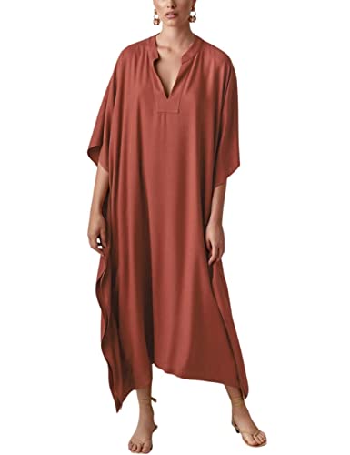 Bsubseach Swimsuit Cover Up for Swimwear Women Kaftan Dresses Summer Caftan with Drawstring