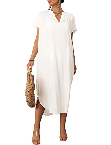 Bsubseach Swimsuit Cover Up for Swimwear Women Kaftan Dresses Summer Caftan with Drawstring