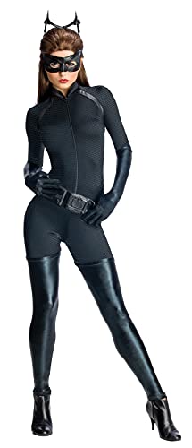 Rubie's Official Deluxe Catwoman Ladies Fancy Dress Dark Knight Batman Superhero Womens Costume
