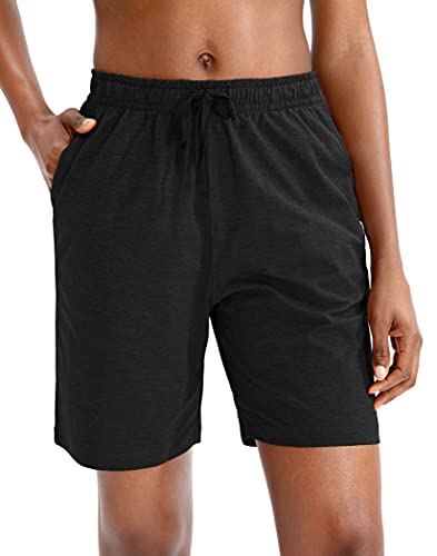 G Gradual Women's Bermuda Shorts Jersey Shorts with Deep Pockets 7" Long Shorts for Women Lounge Walking Athletic