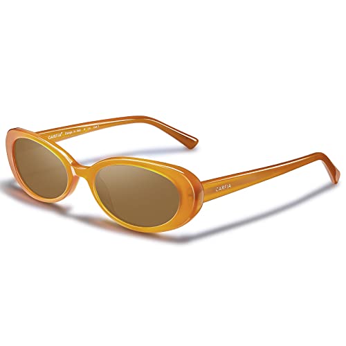 CARFIA Polarised Womens Sunglasses Vintage UV400 Protection Acetate Frame
