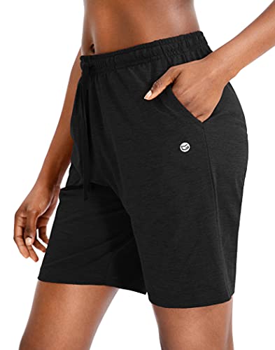 G Gradual Women's Bermuda Shorts Jersey Shorts with Deep Pockets 7" Long Shorts for Women Lounge Walking Athletic