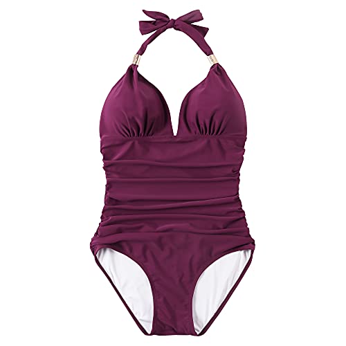 RXRXCOCO Women Tummy Control Bathing Suits for Women Plus Size Swimsuit One Piece Swimwear