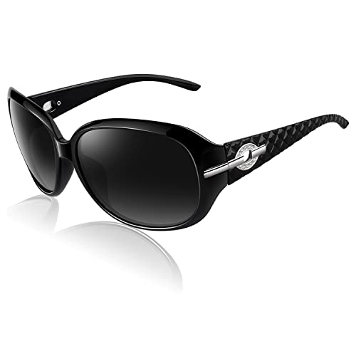 CGID Sunglasses Womens Ladies Polarised Retro Designer Sun Glasses Brown Big Frame Oversized Shades UV Protection Goggles