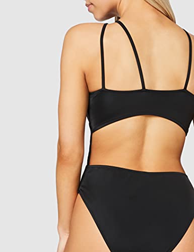 Iris & Lilly Women's One Shoulder Cut Out Swimsuit