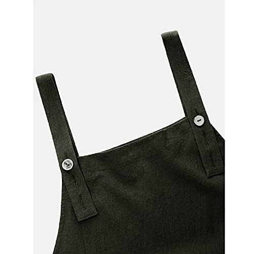 Runstarshow Womens Summer Casual Spaghetti Strap Sleeveless Baggy Jumpsuit Dungarees Wide Leg Loose Overalls Rompers