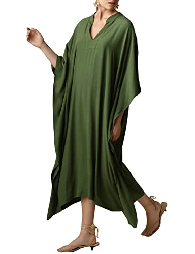 Bsubseach Swimsuit Cover Up for Swimwear Women Kaftan Dresses Summer Caftan with Drawstring