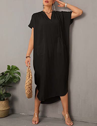 Bsubseach Swimsuit Cover Up for Swimwear Women Kaftan Dresses Summer Caftan with Drawstring
