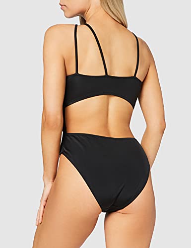 Iris & Lilly Women's One Shoulder Cut Out Swimsuit