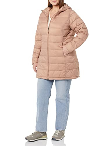 Amazon Essentials Women's Lightweight Water-Resistant Hooded Puffer Coat