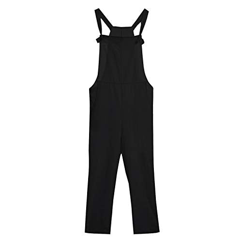 Runstarshow Womens Summer Casual Spaghetti Strap Sleeveless Baggy Jumpsuit Dungarees Wide Leg Loose Overalls Rompers