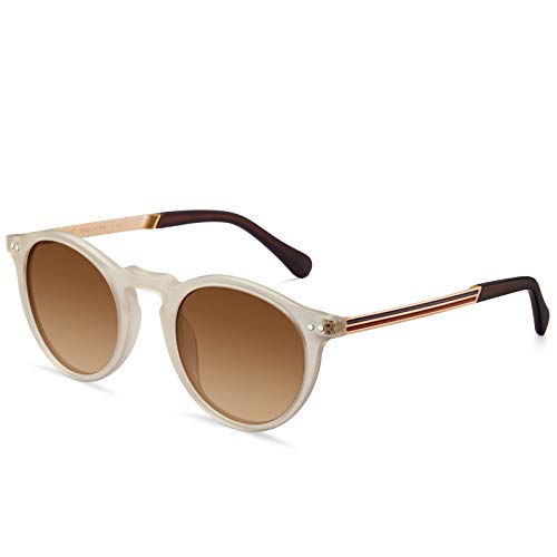 CARFIA Polarised Womens Sunglasses Vintage UV400 Protection Acetate Frame
