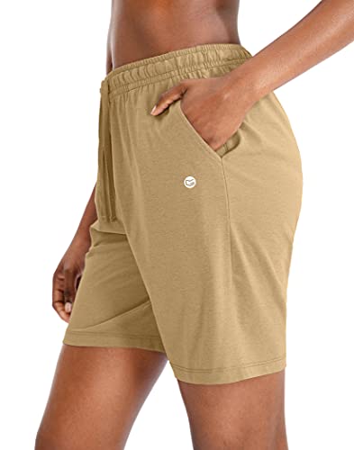 G Gradual Women's Bermuda Shorts Jersey Shorts with Deep Pockets 7" Long Shorts for Women Lounge Walking Athletic