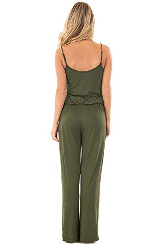 Smile Fish Women Floral Adjustable Spagettic Strap Wide Leg Drawstring Jumpsuits