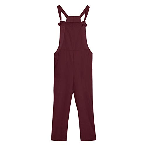 Runstarshow Womens Summer Casual Spaghetti Strap Sleeveless Baggy Jumpsuit Dungarees Wide Leg Loose Overalls Rompers