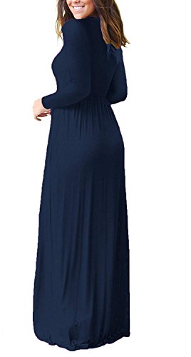 HAOMEILI Women's Casual Short/Long Sleeve Maxi Dress with Pockets