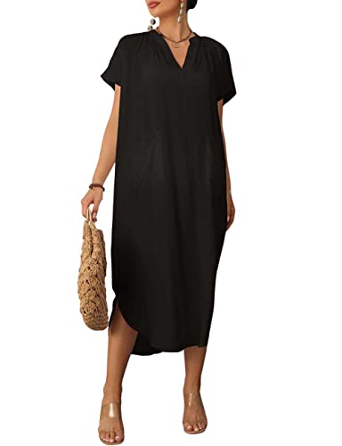 Bsubseach Swimsuit Cover Up for Swimwear Women Kaftan Dresses Summer Caftan with Drawstring