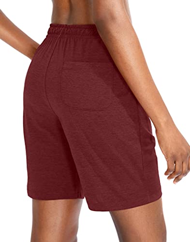 G Gradual Women's Bermuda Shorts Jersey Shorts with Deep Pockets 7" Long Shorts for Women Lounge Walking Athletic