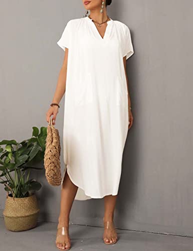 Bsubseach Swimsuit Cover Up for Swimwear Women Kaftan Dresses Summer Caftan with Drawstring