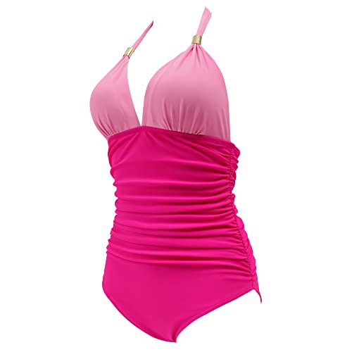 RXRXCOCO Women Tummy Control Bathing Suits for Women Plus Size Swimsuit One Piece Swimwear