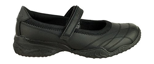 Skechers Girl's Velocity Pouty Mary Janes, Black Smooth Trim