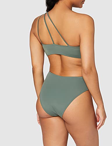 Iris & Lilly Women's One Shoulder Cut Out Swimsuit