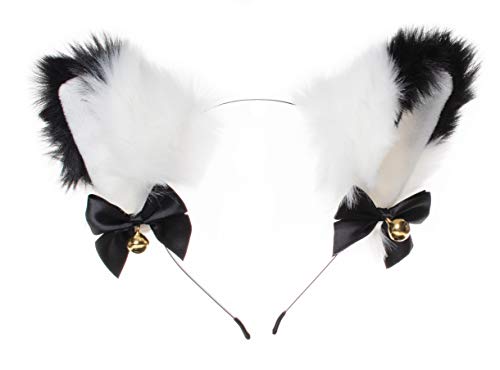 Wannsee Anime French Maid Apron Lolita Fancy Dress Cosplay Costume Furry Cat Ear Gloves Socks Set