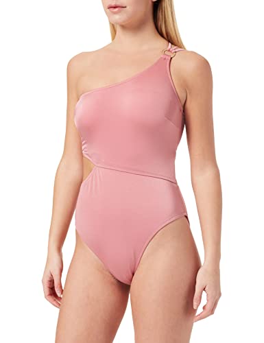 Iris & Lilly Women's One Shoulder Cut Out Swimsuit