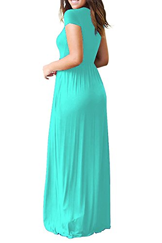 HAOMEILI Women's Casual Short/Long Sleeve Maxi Dress with Pockets