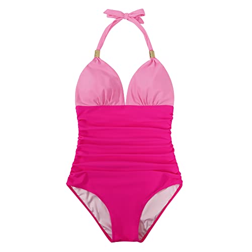 RXRXCOCO Women Tummy Control Bathing Suits for Women Plus Size Swimsuit One Piece Swimwear