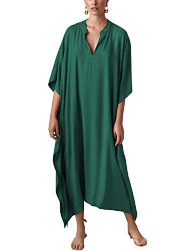 Bsubseach Swimsuit Cover Up for Swimwear Women Kaftan Dresses Summer Caftan with Drawstring