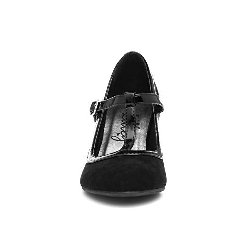 Lilley Vicky Womens Black Faux Suede Court Shoe