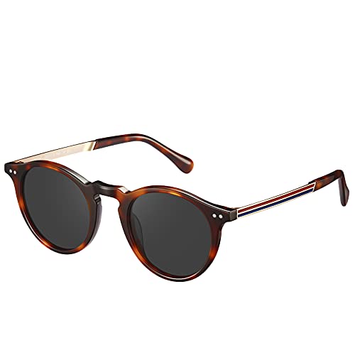 CARFIA Polarised Womens Sunglasses Vintage UV400 Protection Acetate Frame