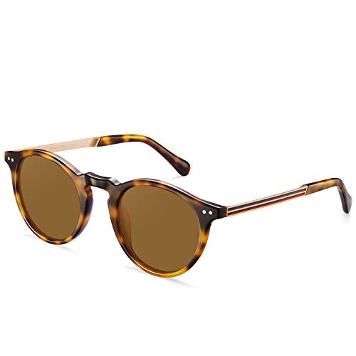 CARFIA Polarised Womens Sunglasses Vintage UV400 Protection Acetate Frame