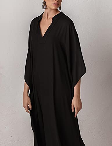 Bsubseach Swimsuit Cover Up for Swimwear Women Kaftan Dresses Summer Caftan with Drawstring