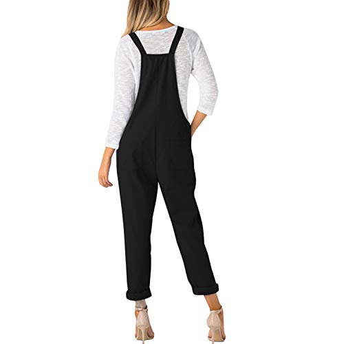 Runstarshow Womens Summer Casual Spaghetti Strap Sleeveless Baggy Jumpsuit Dungarees Wide Leg Loose Overalls Rompers