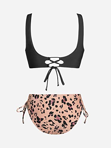CUPSHE Women's Bikini Set Twist Front Tie Side Bikini Swimsuit Two Piece Swimwear Bathing Suits