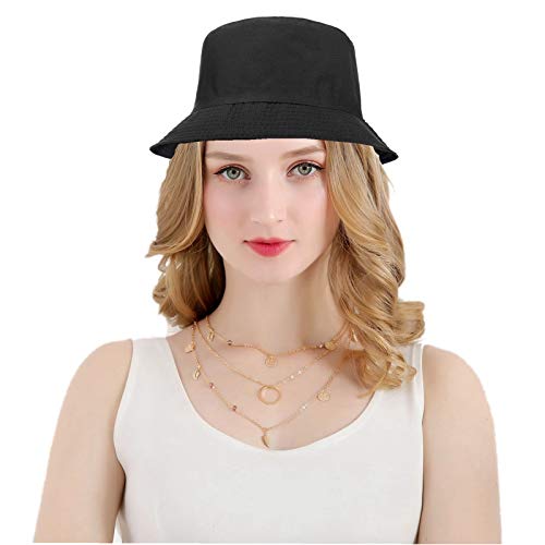 MengPa Unisex Bucket Hat Men Women Summer Travel Sun Fisherman Hats Reversible