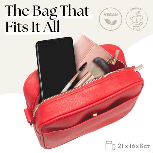 Lily England Ladies Cross Body Bag - Handbag with Adjustable Wide Strap & Gold Purse Chain - Multipurpose Shoulder & Crossbody Bags for Women